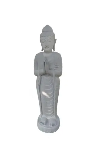 Product image of the product “Standing Buddha made of Riverstone, position Namaskara , H. 150cm. ”